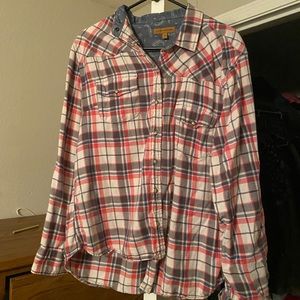Cowgirl plaid button up